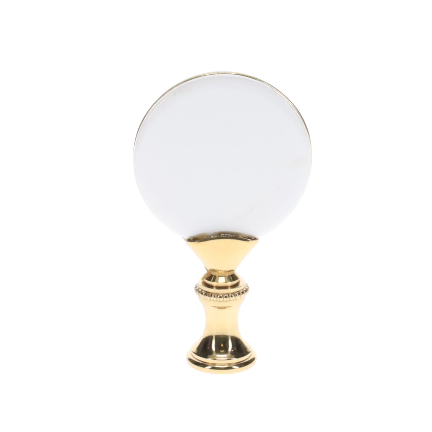 2-5/8" Tall Brass Finial, Picture of Hawks, Ceramic, 1/4-27F Tap (15139)