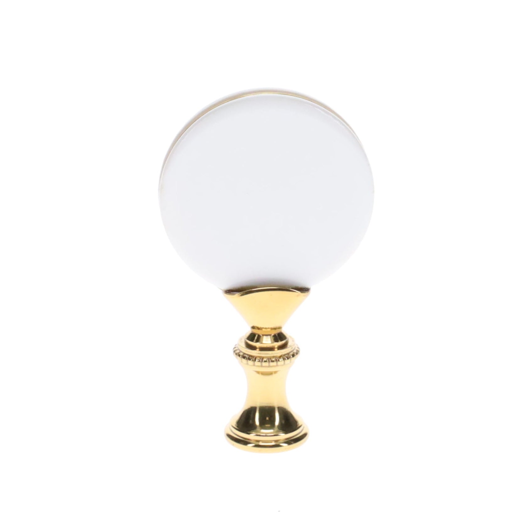 2-5/8" Tall Brass Finial, Picture of Ospreys, Ceramic, 1/4-27F Tap (15140)