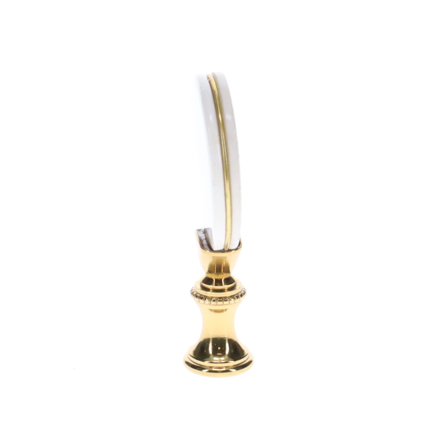 2-5/8" Tall Brass Finial, Picture of Ospreys, Ceramic, 1/4-27F Tap (15140)