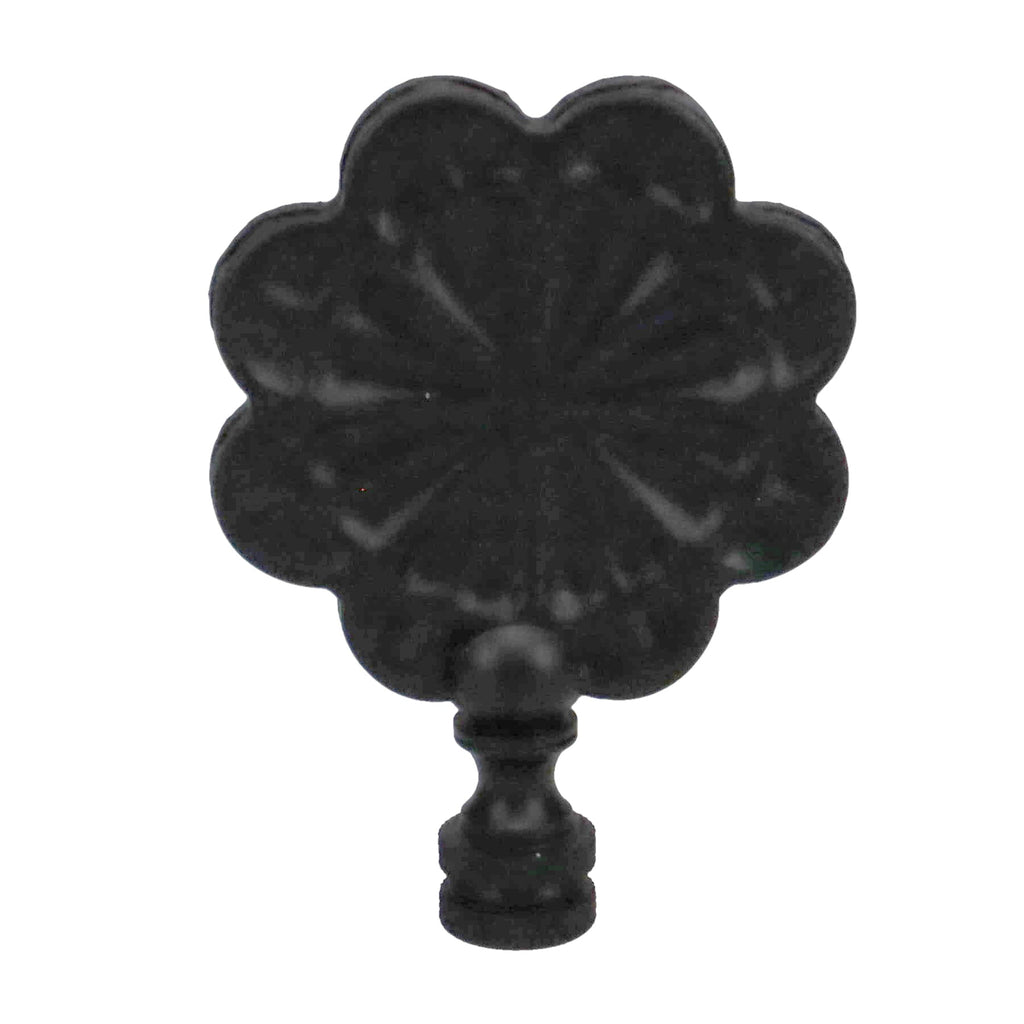3-1/8" Tall Finial, Satin Black Floral Pattern, 1/4-27F Tap (15145)