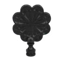 3-1/8" Tall Finial, Satin Black Floral Pattern, 1/4-27F Tap (15145)