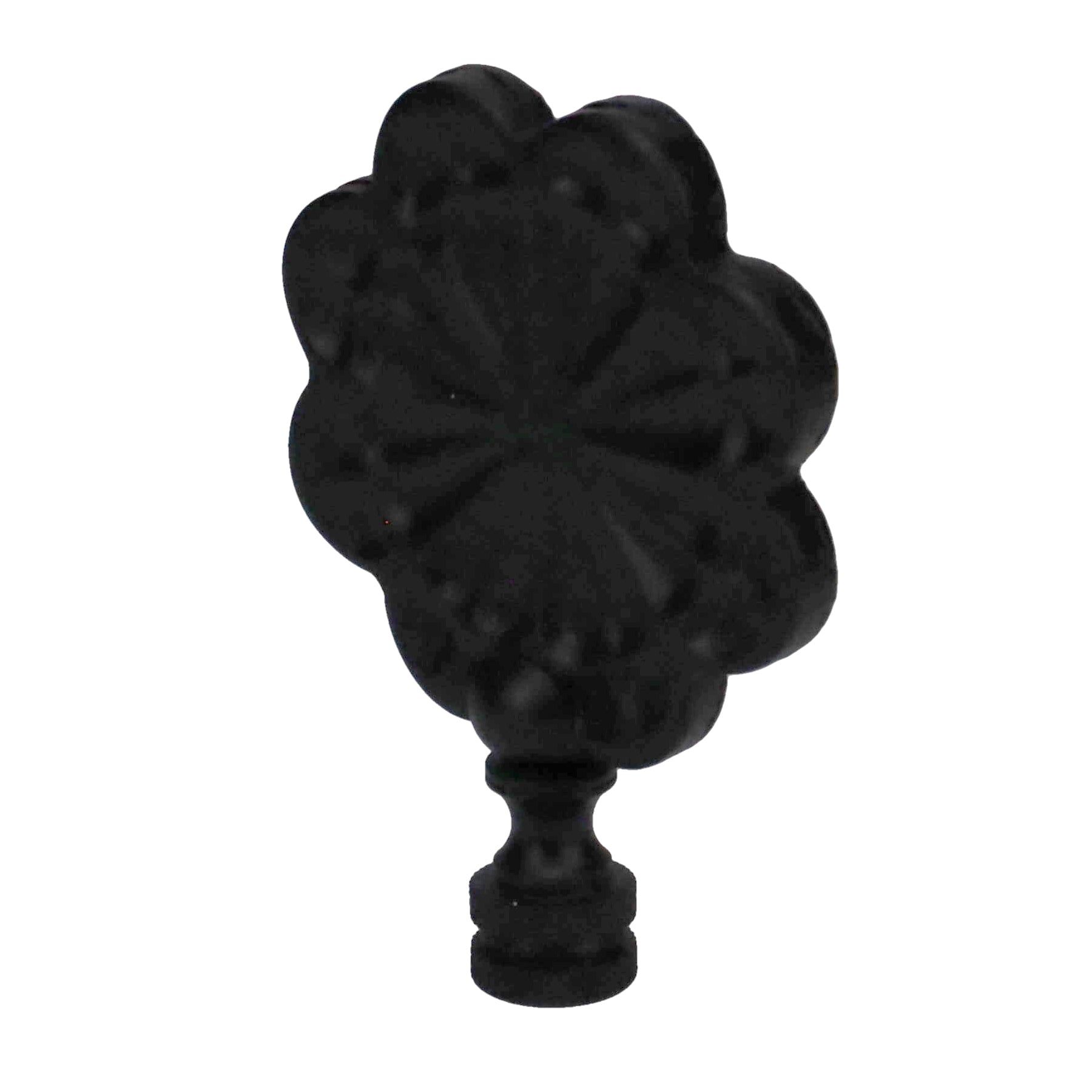 3-1/8" Tall Finial, Satin Black Floral Pattern, 1/4-27F Tap (15145)