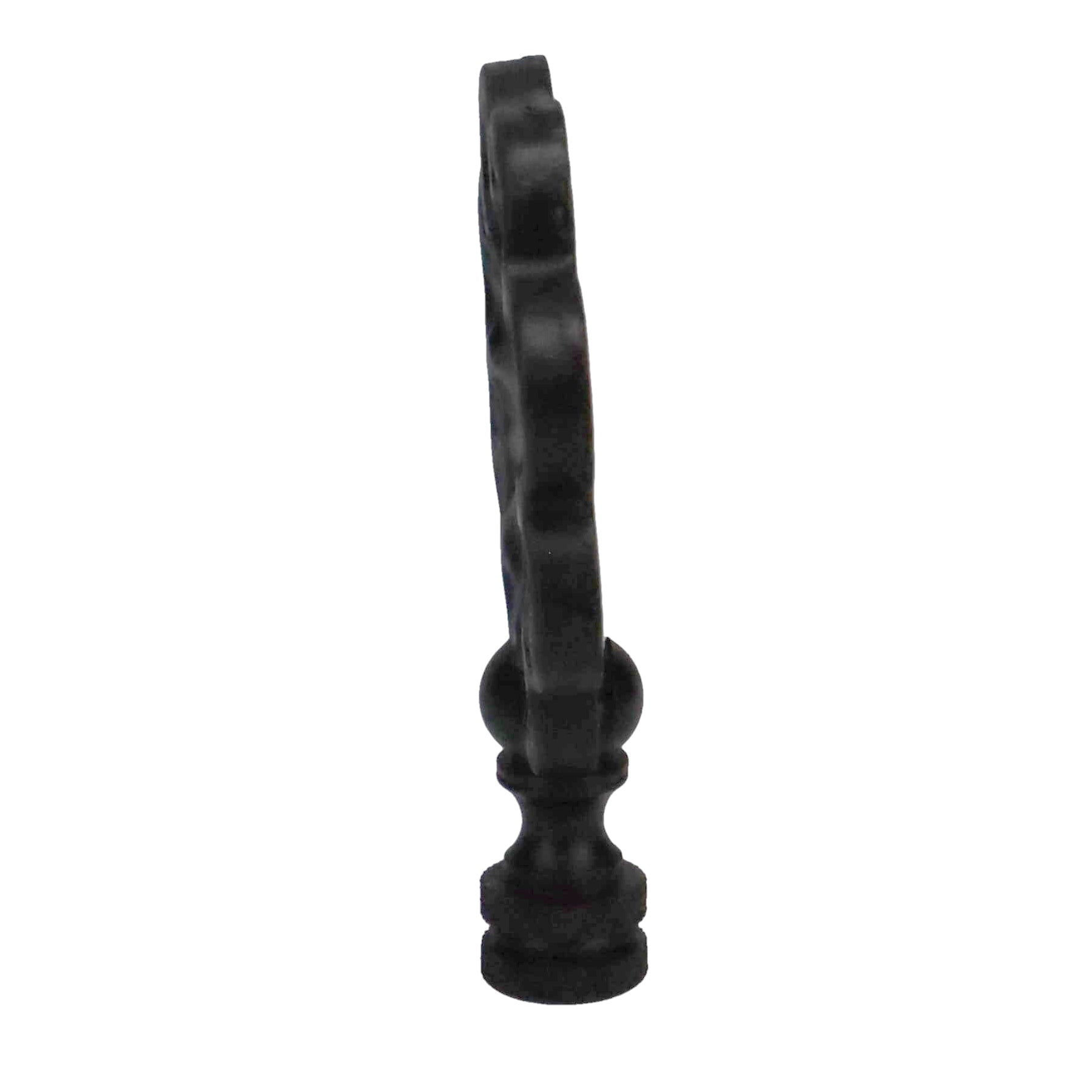 3-1/8" Tall Finial, Satin Black Floral Pattern, 1/4-27F Tap (15145)