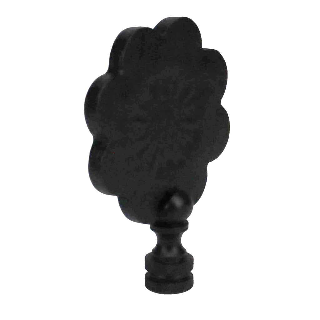 3-1/8" Tall Finial, Satin Black Floral Pattern, 1/4-27F Tap (15145)