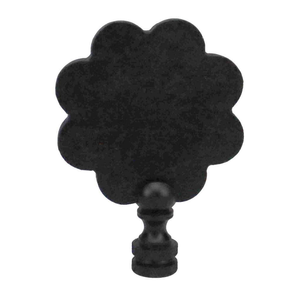 3-1/8" Tall Finial, Satin Black Floral Pattern, 1/4-27F Tap (15145)