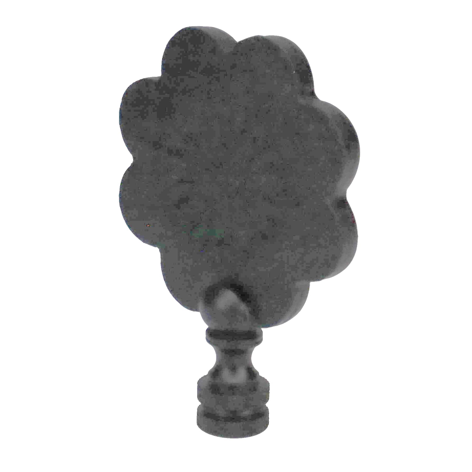 3-1/8" Tall Finial, Satin Black Floral Pattern, 1/4-27F Tap (15145)
