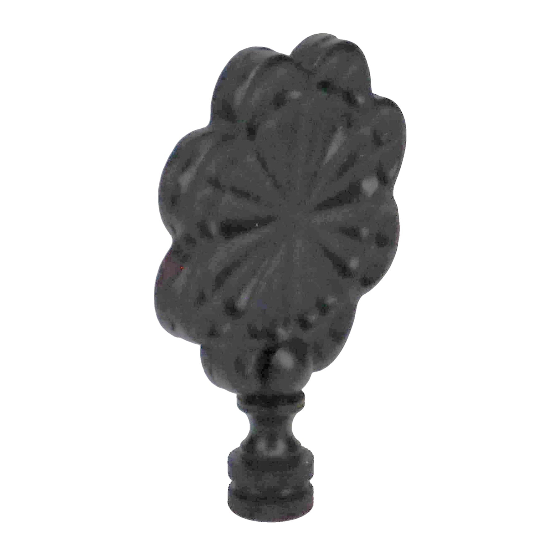 3-1/8" Tall Finial, Satin Black Floral Pattern, 1/4-27F Tap (15145)