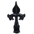 4-3/4" Tall Finial, Fleur-De-Lis, Gloss Black, 1/4-27F Tap (15152)