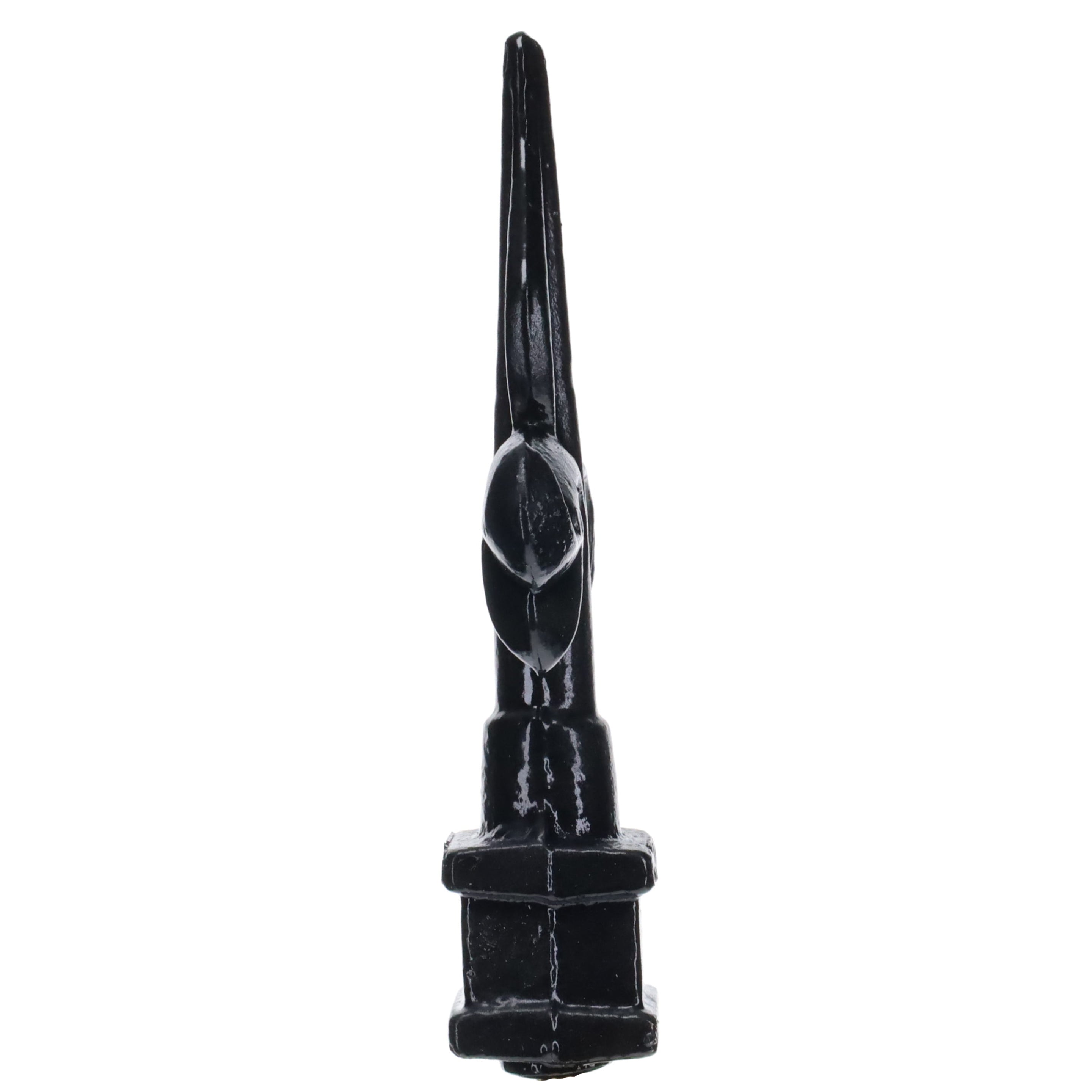 4-3/4" Tall Finial, Fleur-De-Lis, Gloss Black, 1/4-27F Tap (15152)