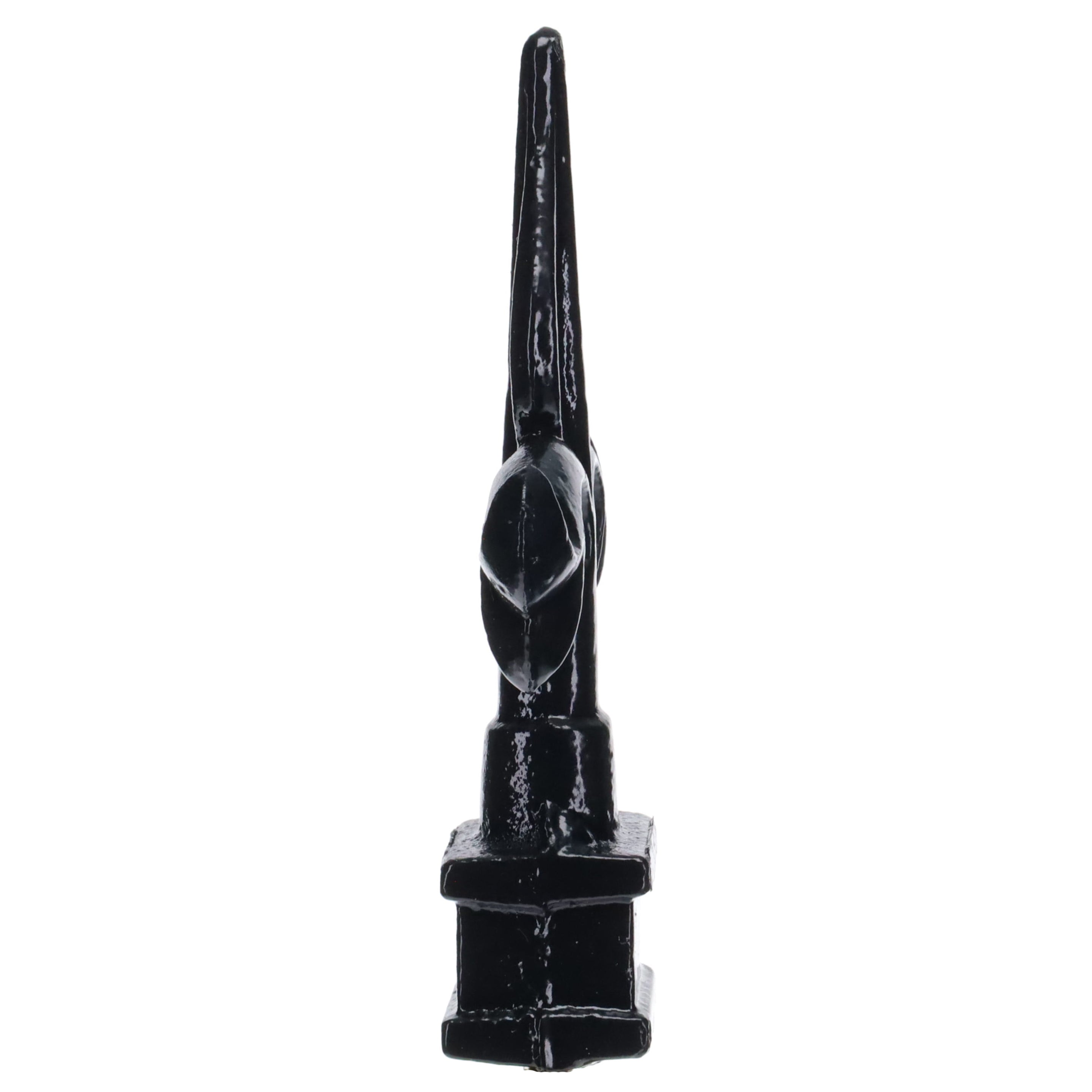 4-3/4" Tall Finial, Fleur-De-Lis, Gloss Black, 1/4-27F Tap (15152)