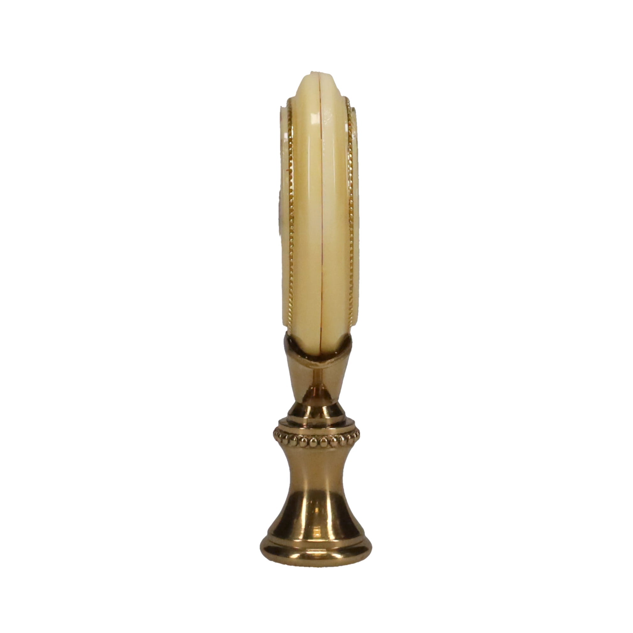 2-11/16" Tall Brass Finial, Floral Bouquet, 1/4-27F Tap (15154)