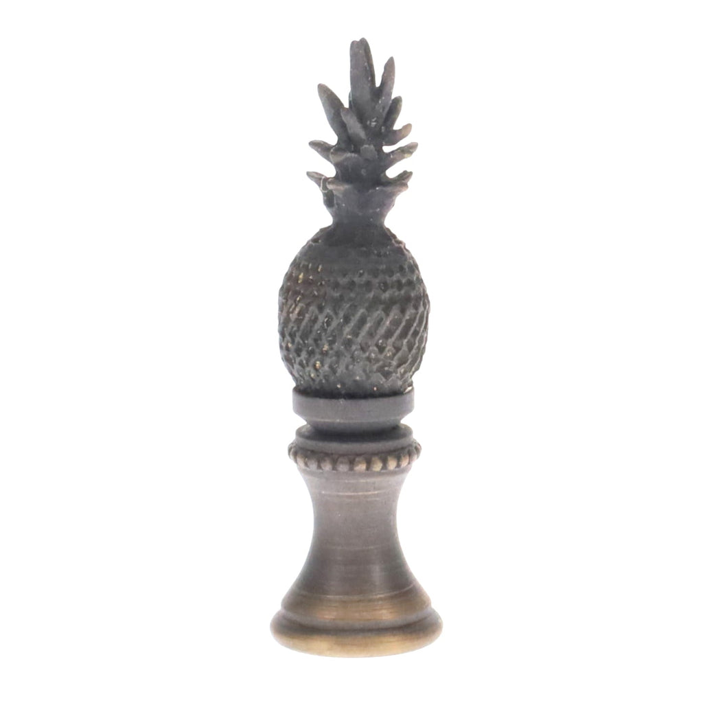 2-1/8" Tall Brass Finial, Dark Bronze Pineapple, 1/4-27F Tap (15155)