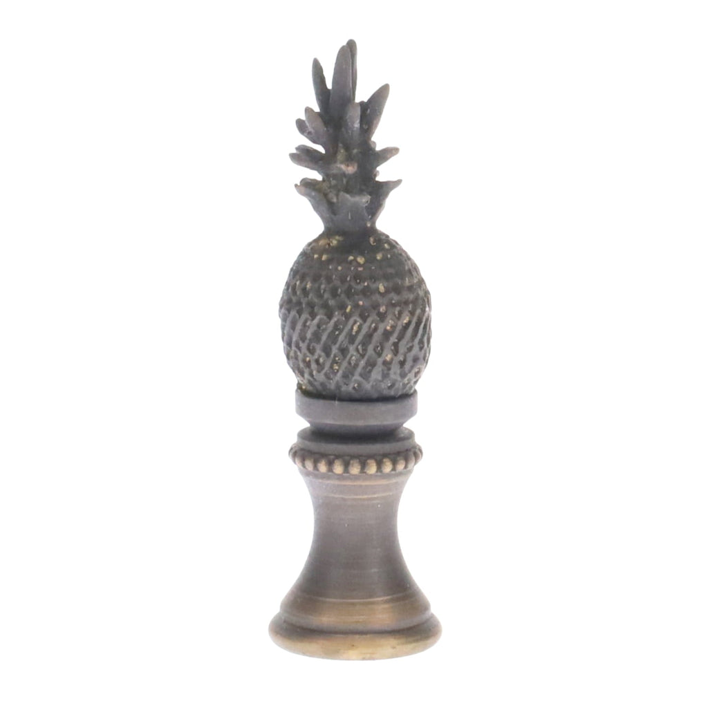 2-1/8" Tall Brass Finial, Dark Bronze Pineapple, 1/4-27F Tap (15155)