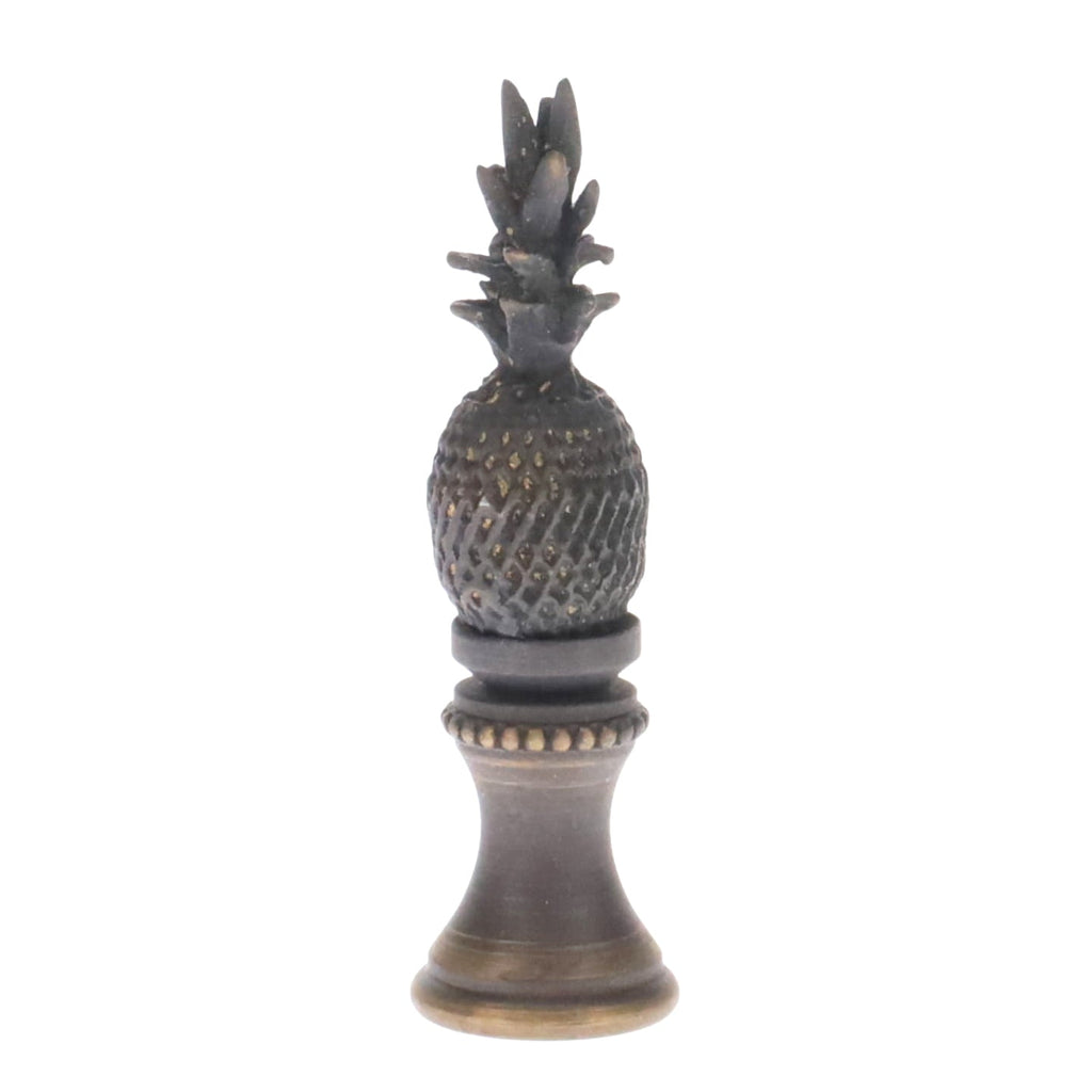 2-1/8" Tall Brass Finial, Dark Bronze Pineapple, 1/4-27F Tap (15155)