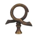 2-1/2" Tall Brass Finial, Roped Tree Branch, Dark Antique Bronze, 1/4-27F Tap (15158)