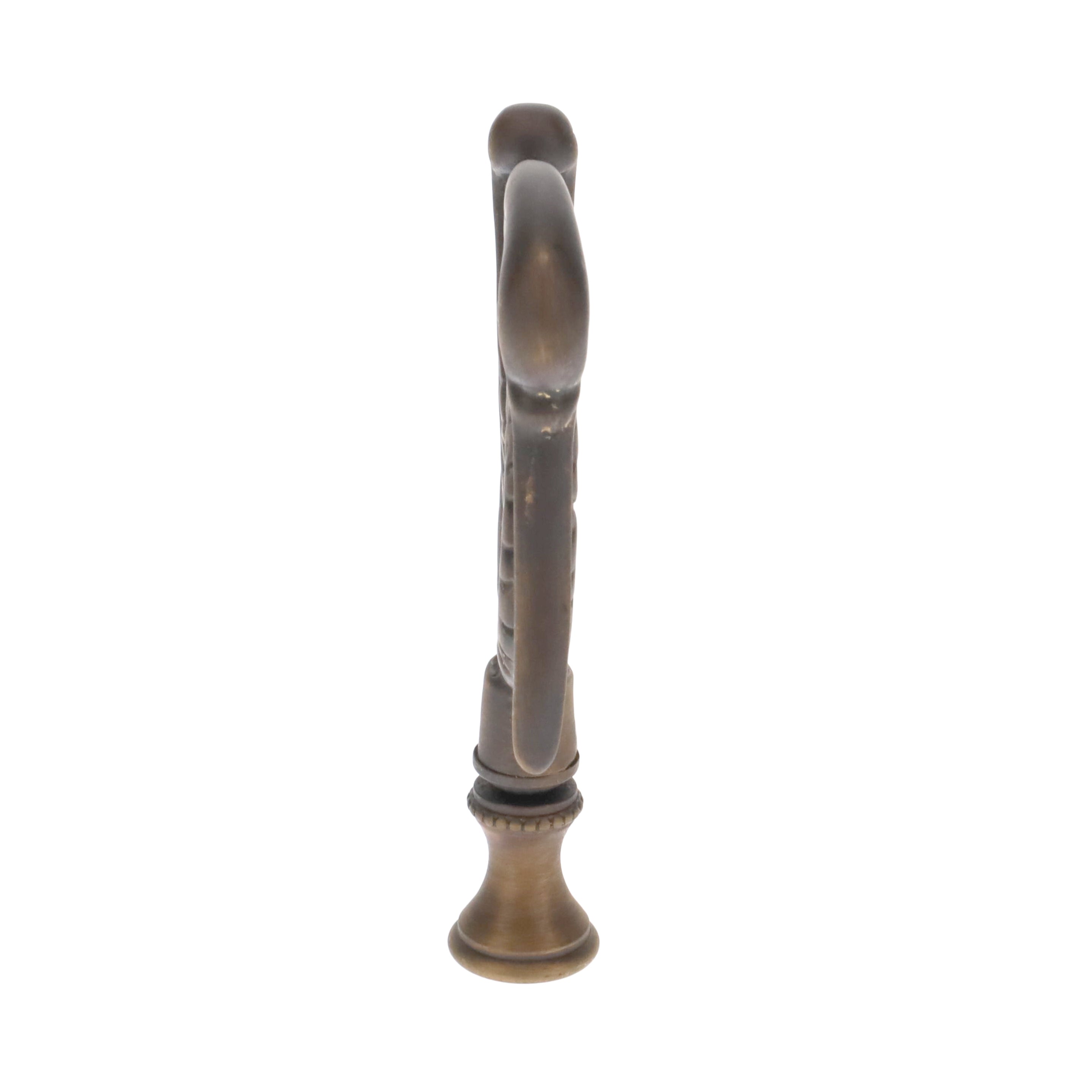3-3/8" Tall Brass Finial, Crane Bird, Dark Bronze 1/4-27F Tap (15162BR)