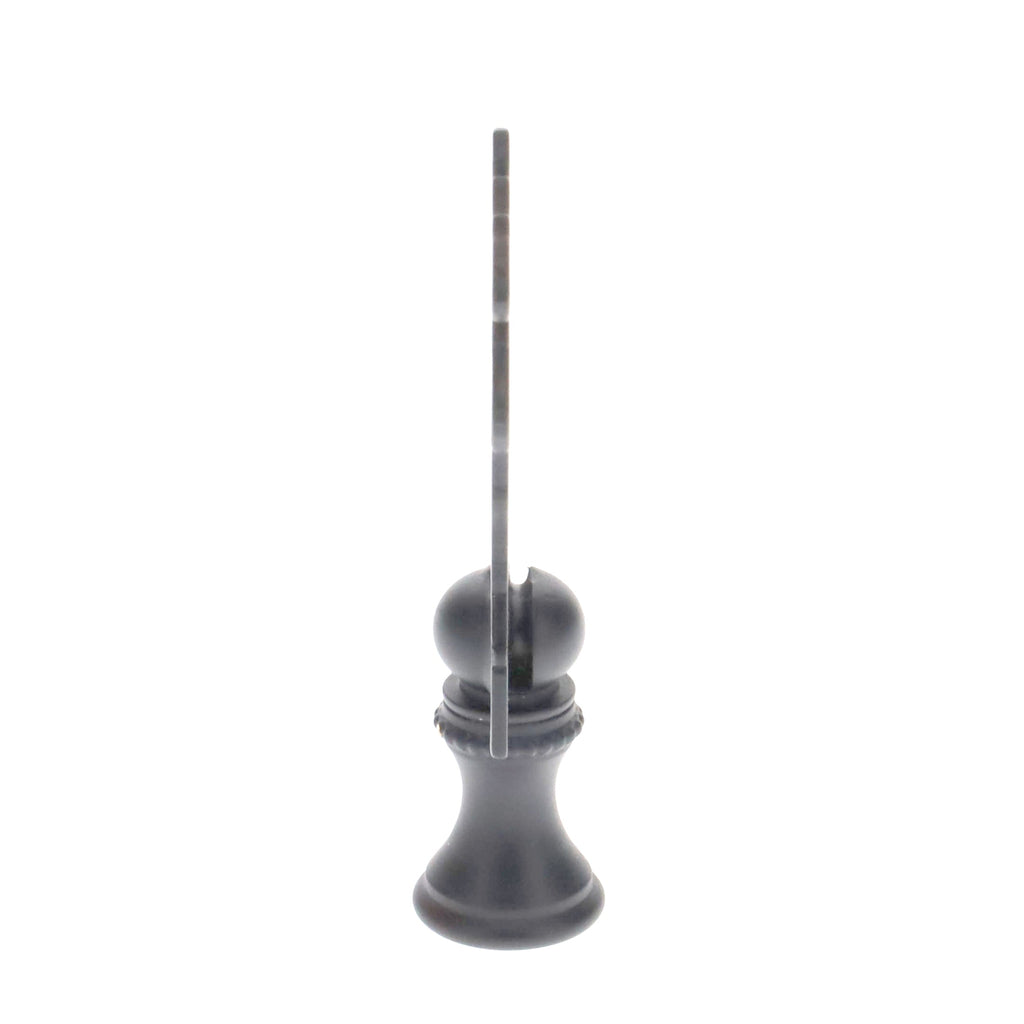 2-7/8" Tall Brass Finial, Black Moose Silhouette, 1/4-27F Tap (15165)