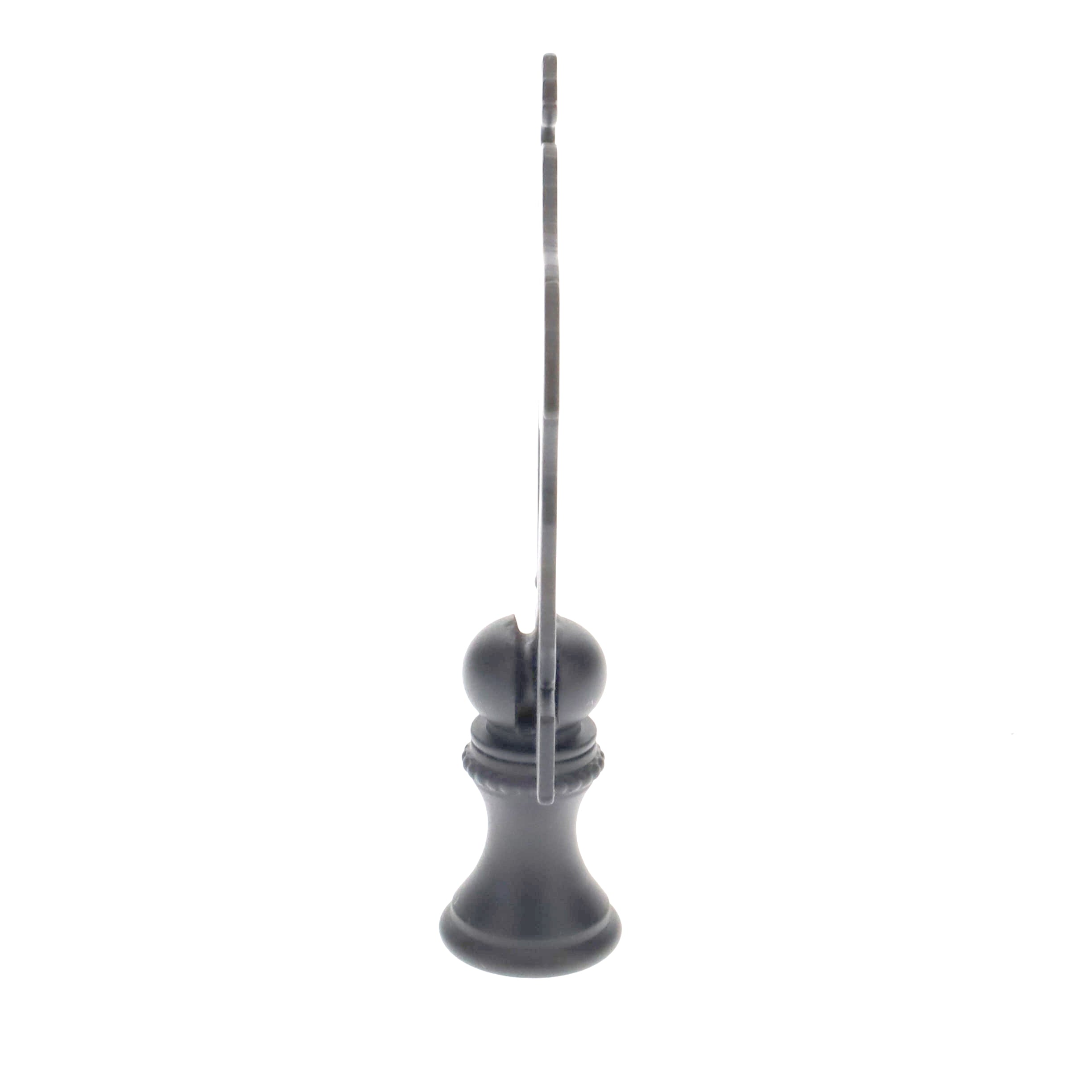 2-7/8" Tall Brass Finial, Black Moose Silhouette, 1/4-27F Tap (15165)