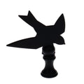 2-1/2" Tall Finial, Black Bird Silhouette, 1/4-27F Tap (15168)