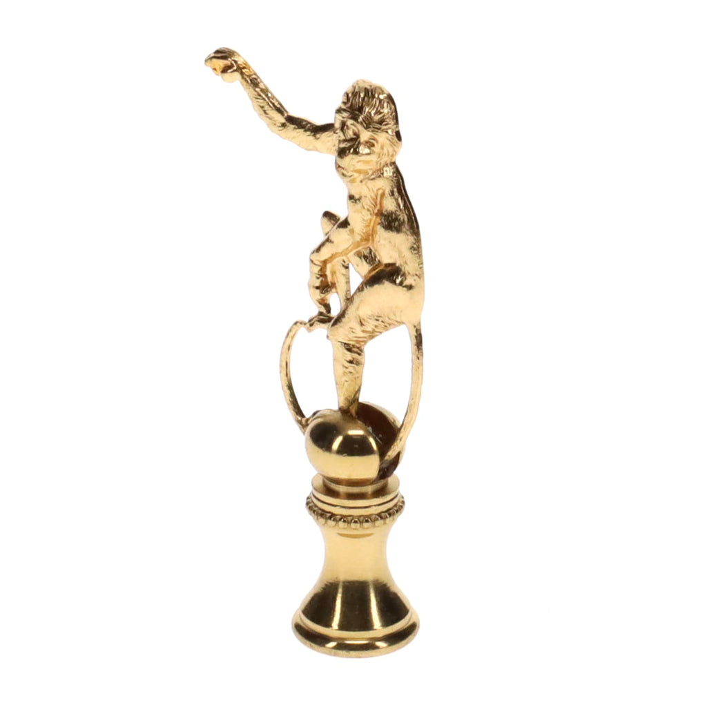 2-3/4" Tall Brass Finial, Monkey, 1/4-27F Tap (15170)