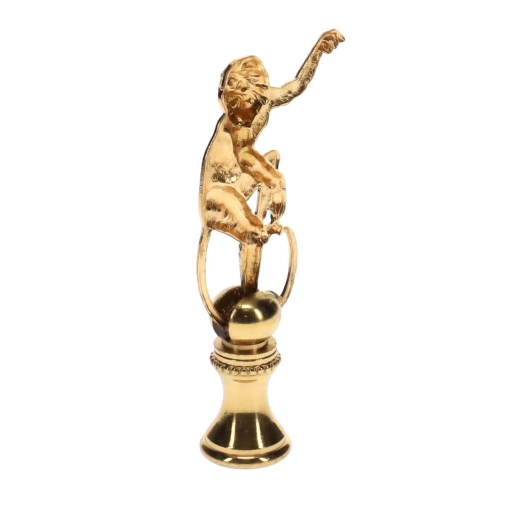 2-3/4" Tall Brass Finial, Monkey, 1/4-27F Tap (15170)