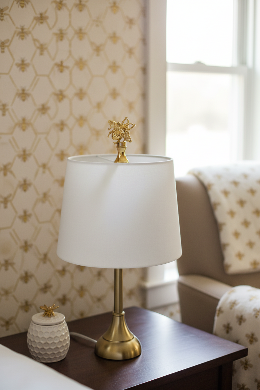 1-7/8" Tall Brass Finial, Bumble Bee, 1/4-27F Tap (15171)
