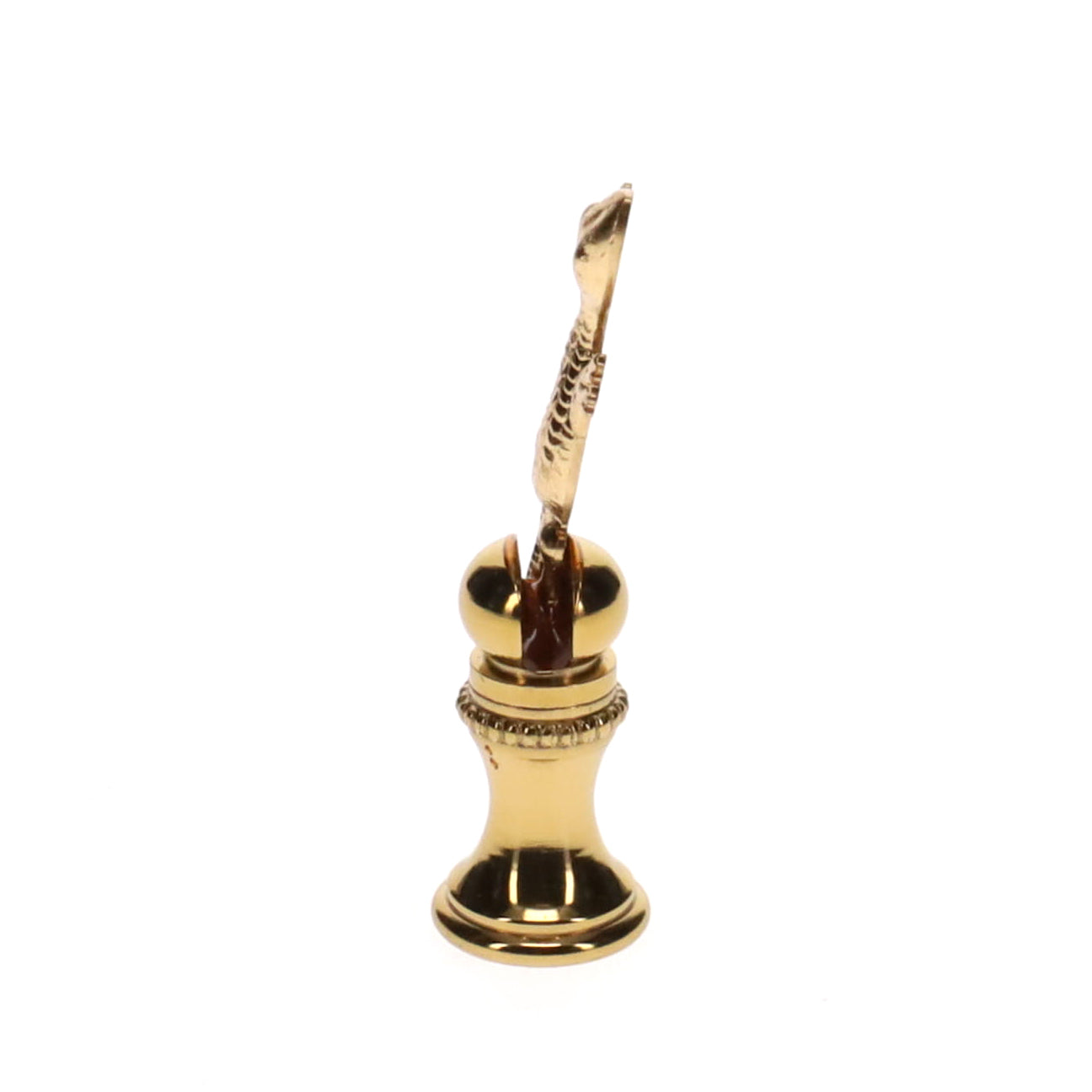 2-5/16" Tall Brass Finial, Gecko, 1/4-27F Tap (15172)