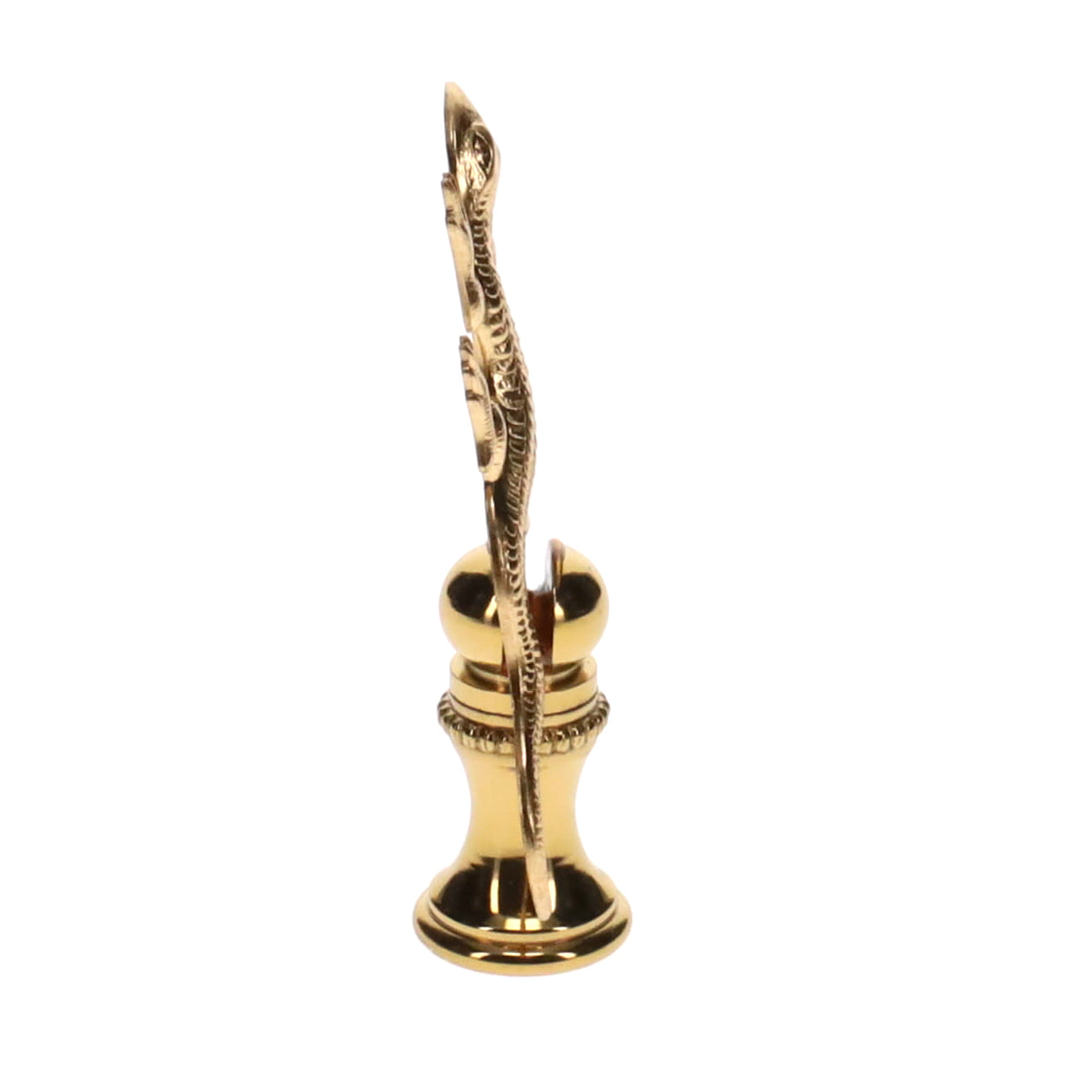 2-5/16" Tall Brass Finial, Gecko, 1/4-27F Tap (15172)