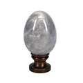 2-1/4" Tall Brass Finial, Marble Egg, Antique Bronze Finish, 1/4-27F Tap (15173B)