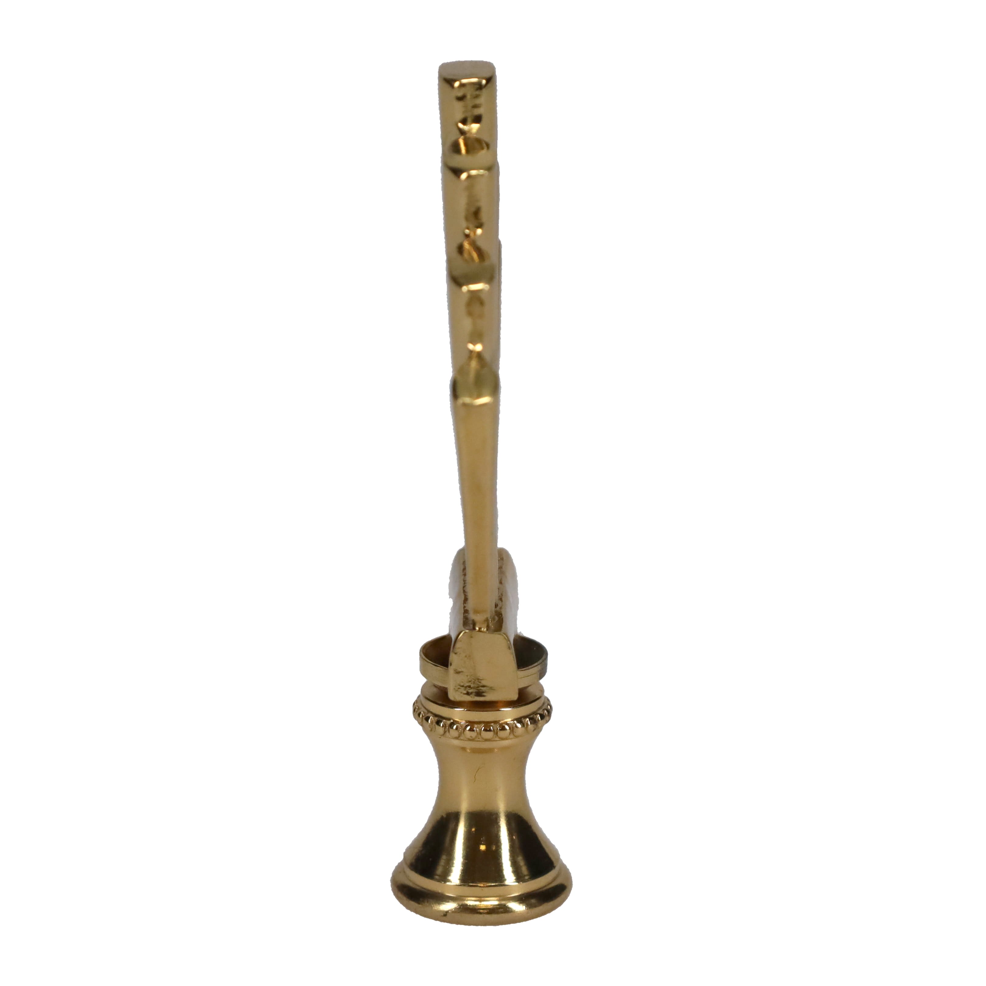 2-15/16" Tall Brass Finial, Fluted Fan, 1/4-27F Tap (15175)