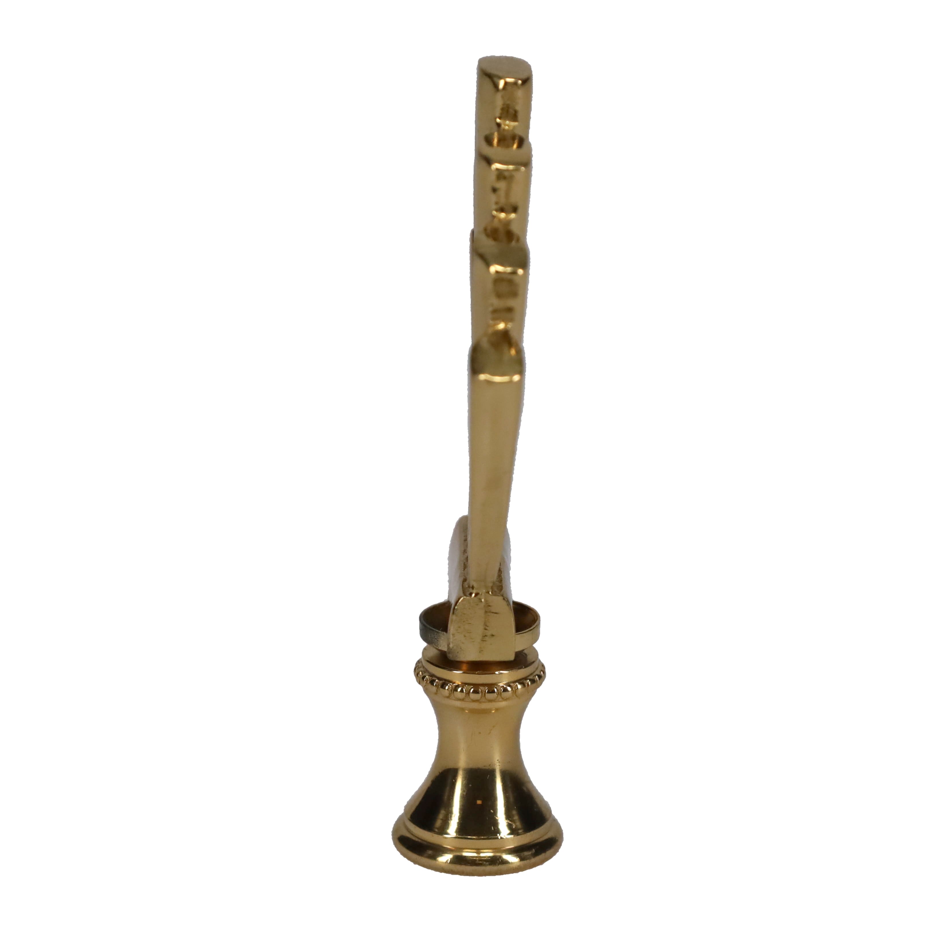 2-15/16" Tall Brass Finial, Fluted Fan, 1/4-27F Tap (15175)