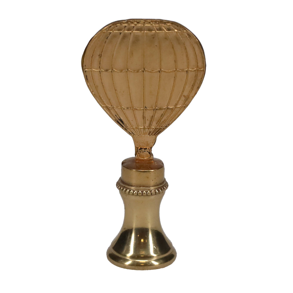 2-1/8" Tall Brass Finial, Hot Air Balloon, 1/4-27F Tap (15176)
