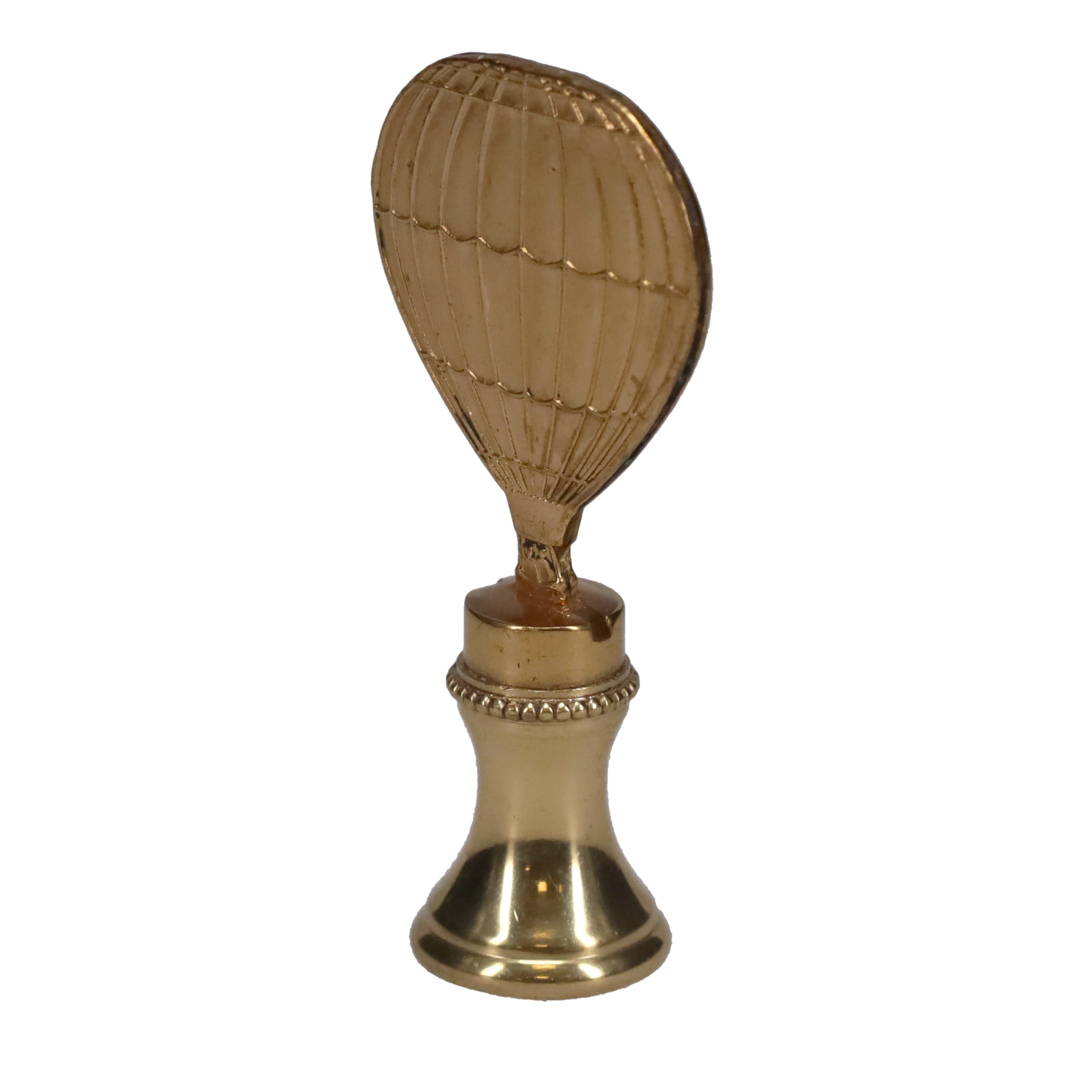 2-1/8" Tall Brass Finial, Hot Air Balloon, 1/4-27F Tap (15176)
