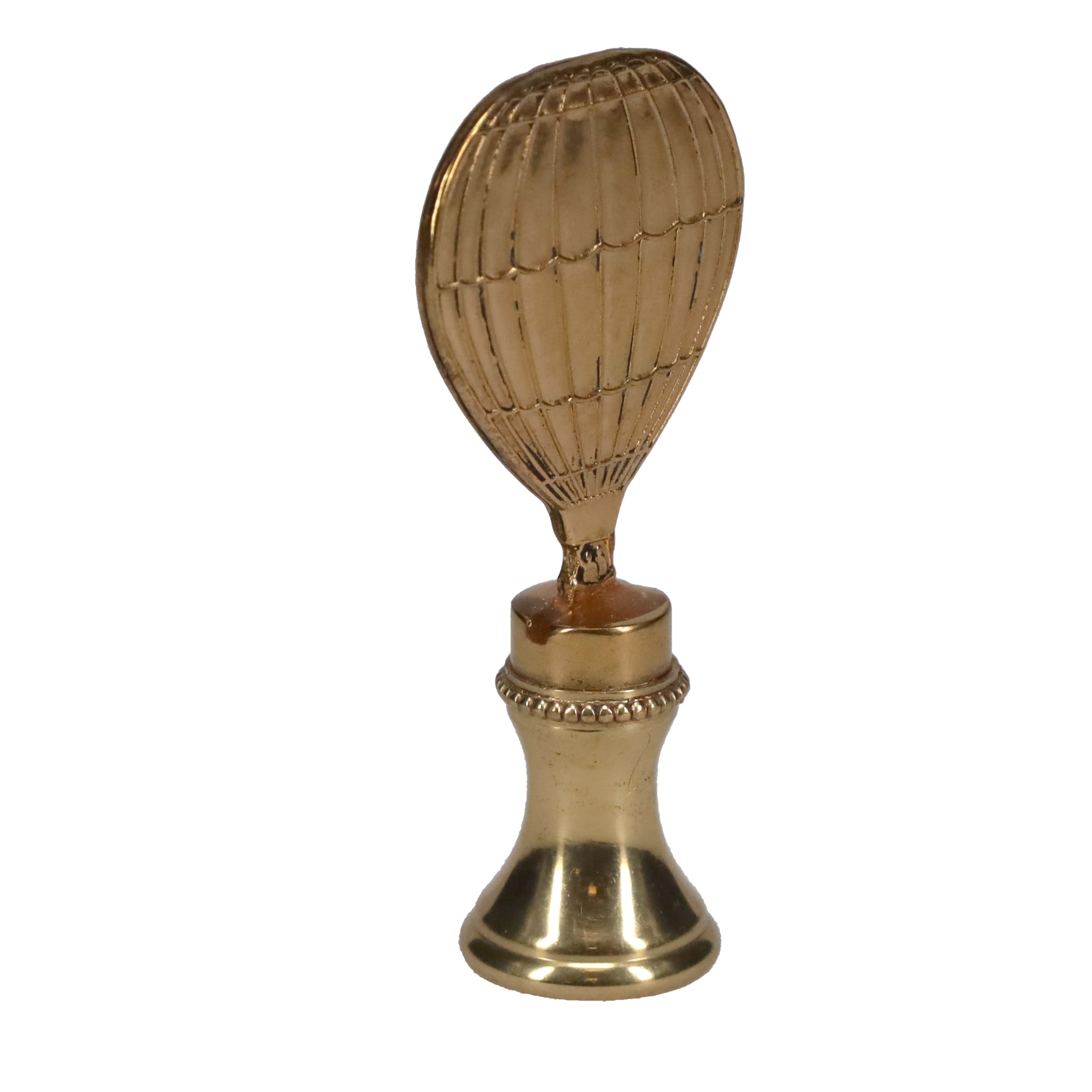 2-1/8" Tall Brass Finial, Hot Air Balloon, 1/4-27F Tap (15176)