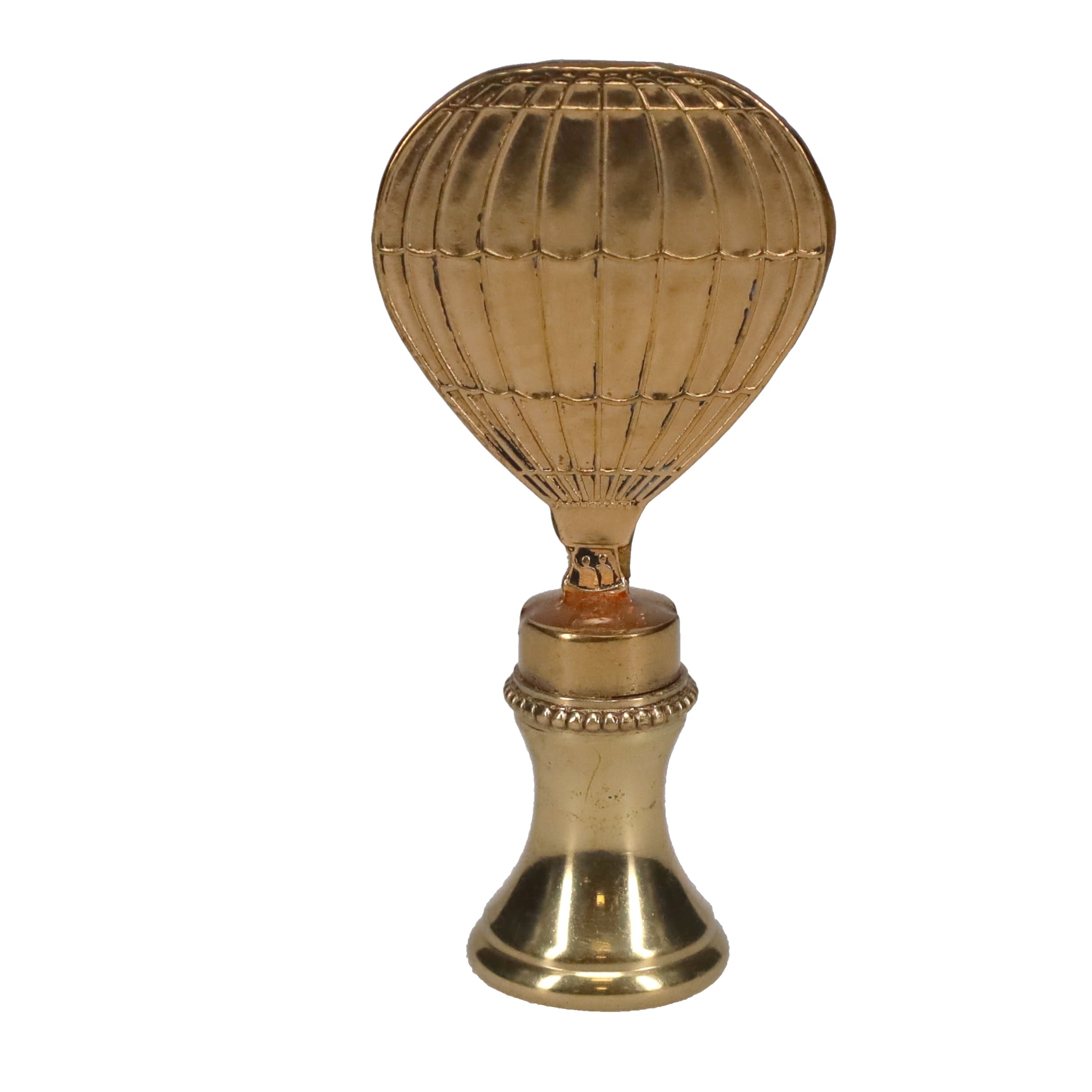 2-1/8" Tall Brass Finial, Hot Air Balloon, 1/4-27F Tap (15176)
