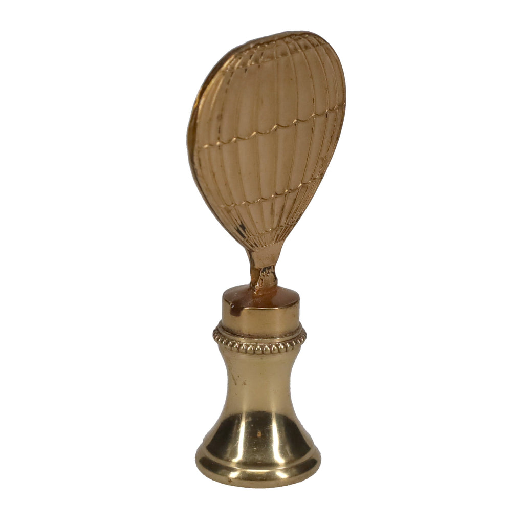 2-1/8" Tall Brass Finial, Hot Air Balloon, 1/4-27F Tap (15176)