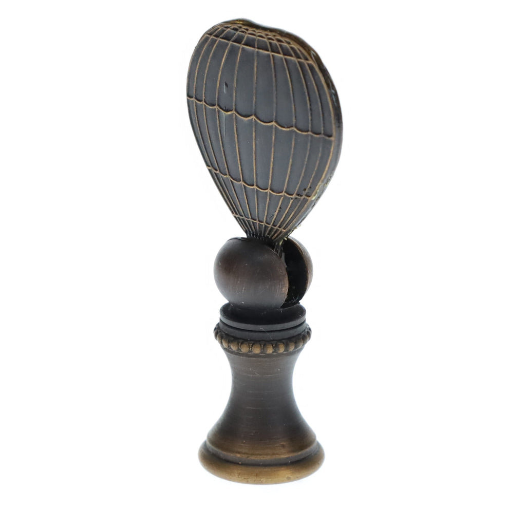 2-1/8" Tall Brass Finial, Hot Air Balloon, Dark Bronze, 1/4-27F Tap (15176BR)