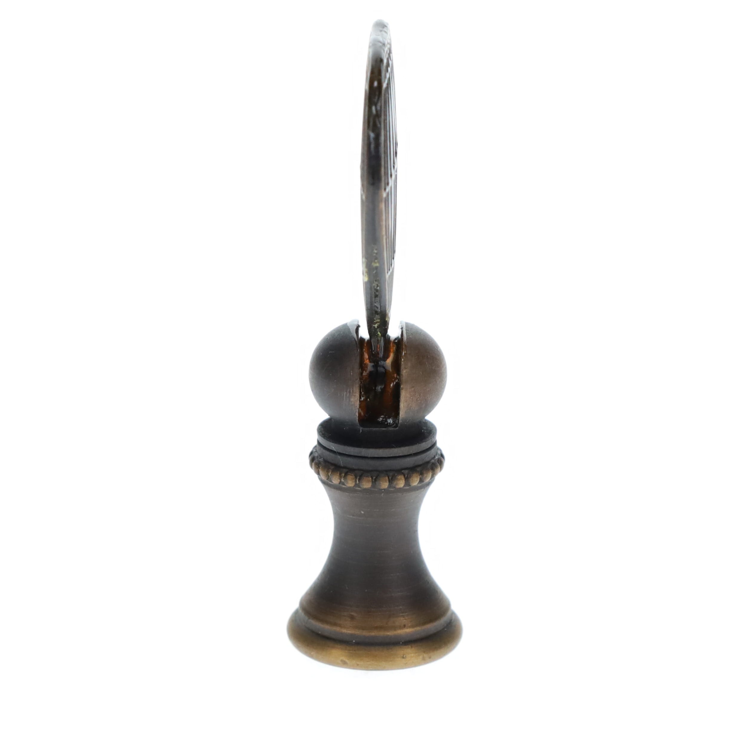 2-1/8" Tall Brass Finial, Hot Air Balloon, Dark Bronze, 1/4-27F Tap (15176BR)