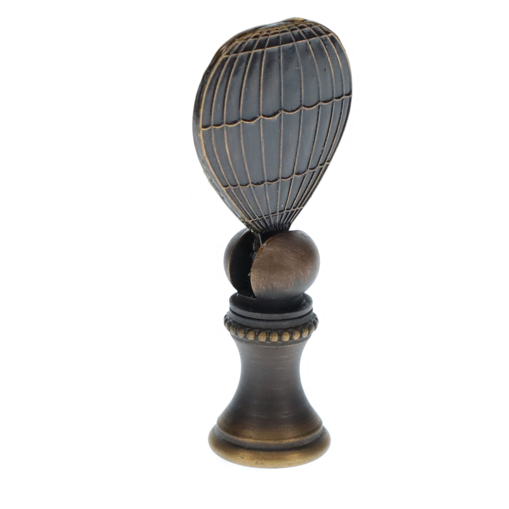 2-1/8" Tall Brass Finial, Hot Air Balloon, Dark Bronze, 1/4-27F Tap (15176BR)