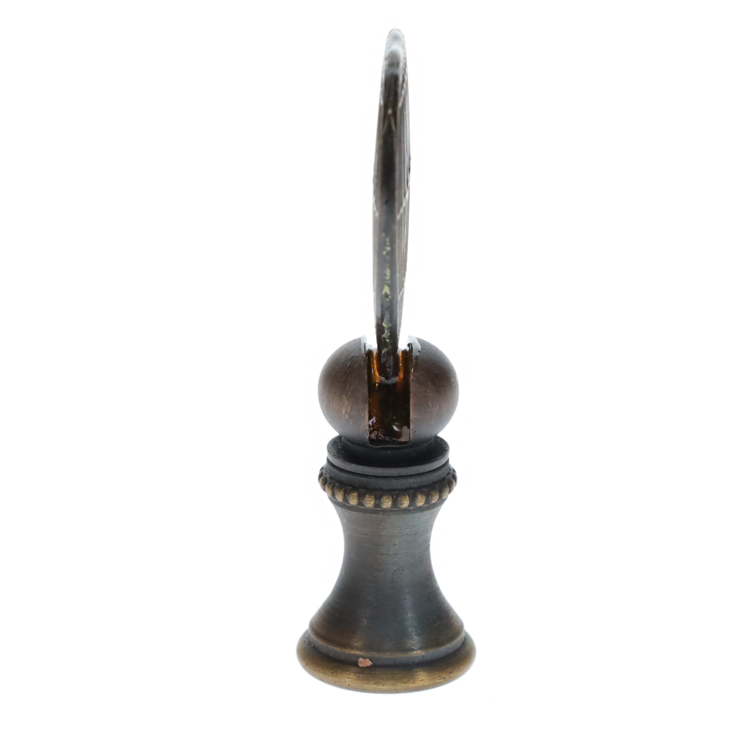 2-1/8" Tall Brass Finial, Hot Air Balloon, Dark Bronze, 1/4-27F Tap (15176BR)
