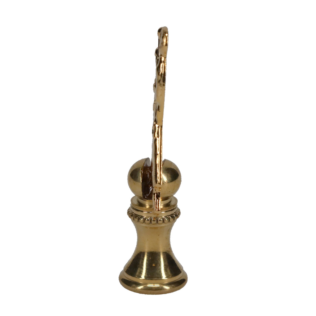 2-1/2" Tall Brass Finial, Golfer with Golf Bag, 1/4-27F Tap (15177)