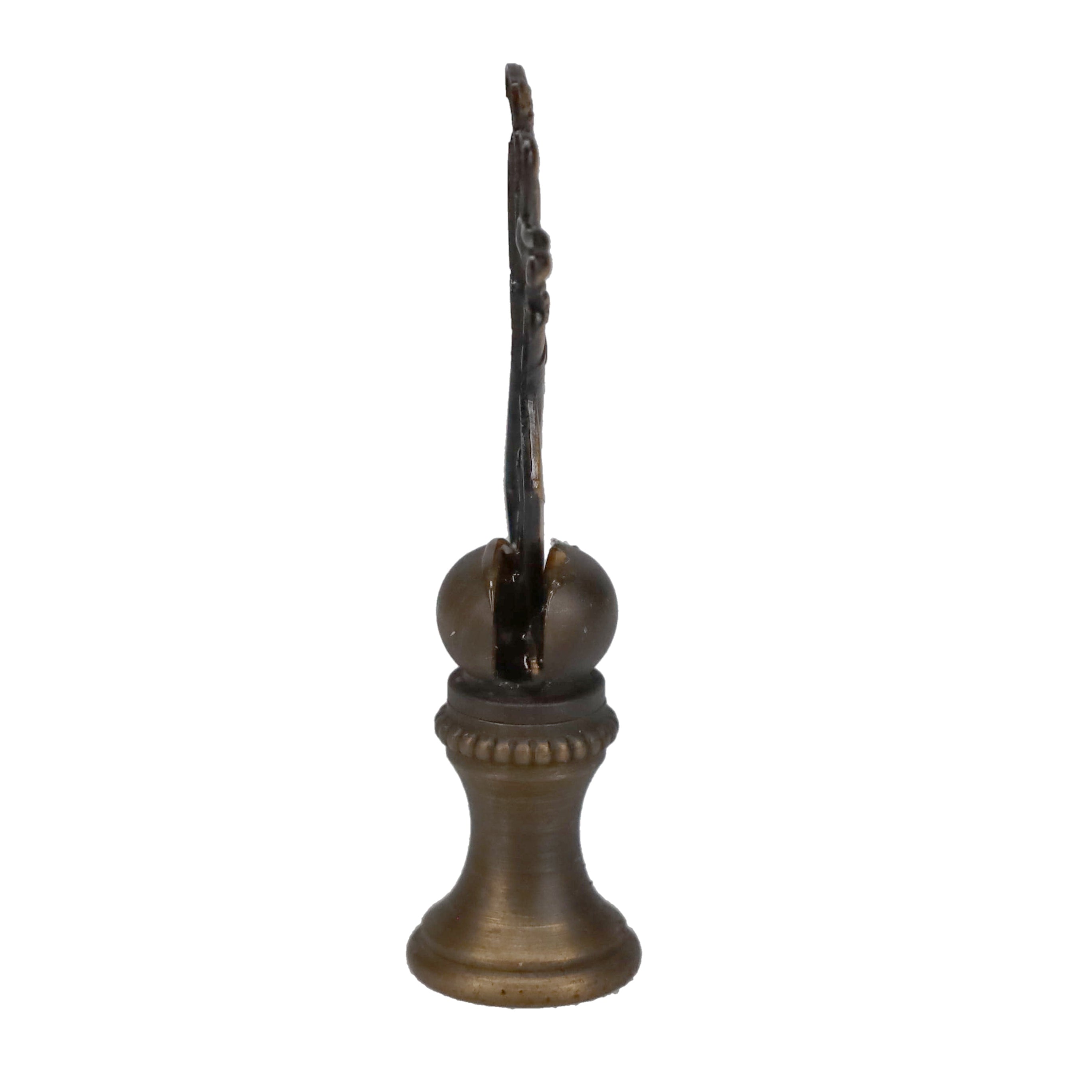 2-1/2" Tall Brass Finial, Golfer with Golf Bag, Bronze Finish, 1/4-27F Tap (15177BR)