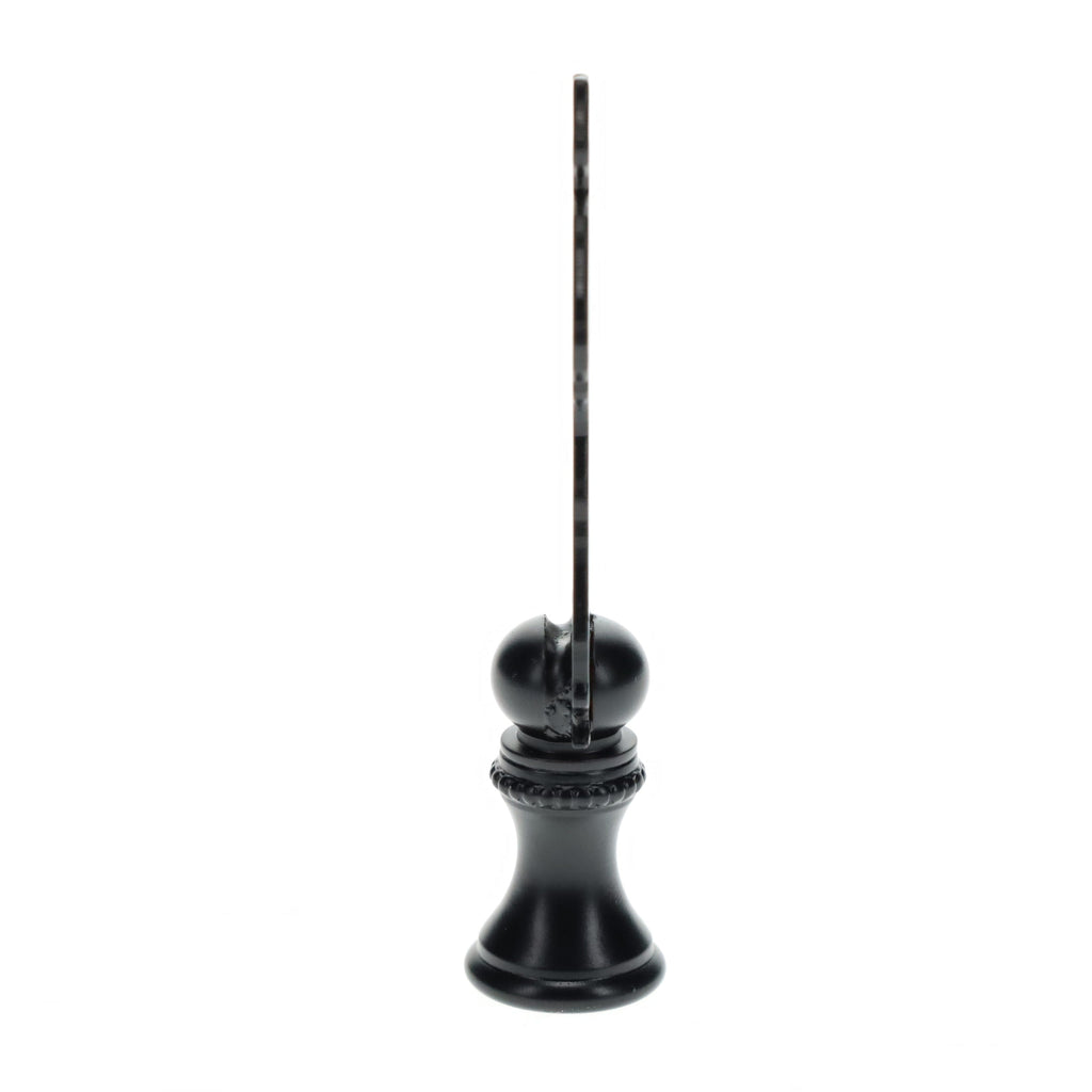 2-3/4" Tall Brass Finial, Cowboy Silhouette, 1/4-27F Tap (15178)