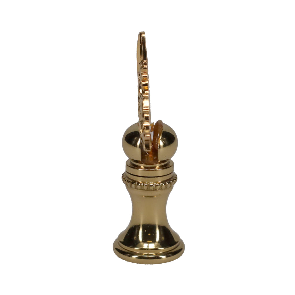 2" Tall Brass Finial, Flower Basket, 1/4-27F Tap (15183)