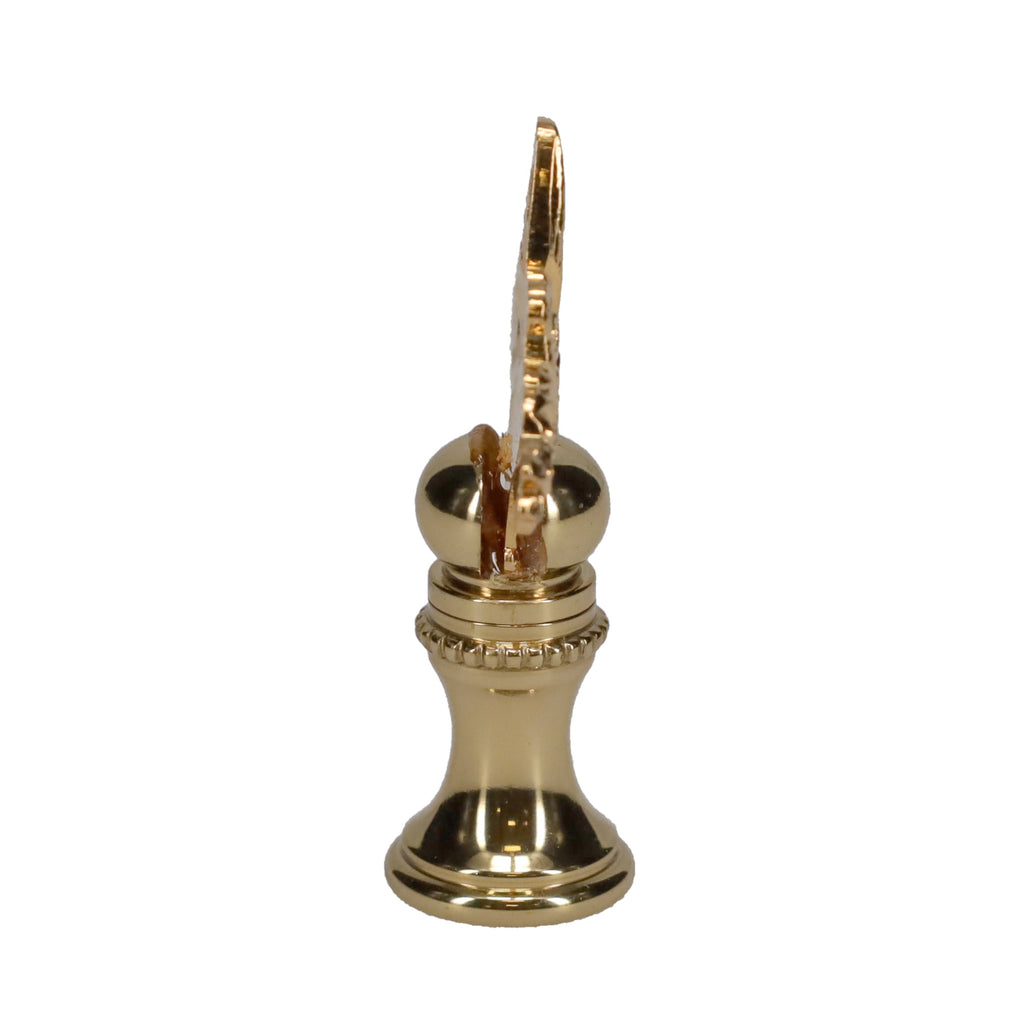 2" Tall Brass Finial, Flower Basket, 1/4-27F Tap (15183)