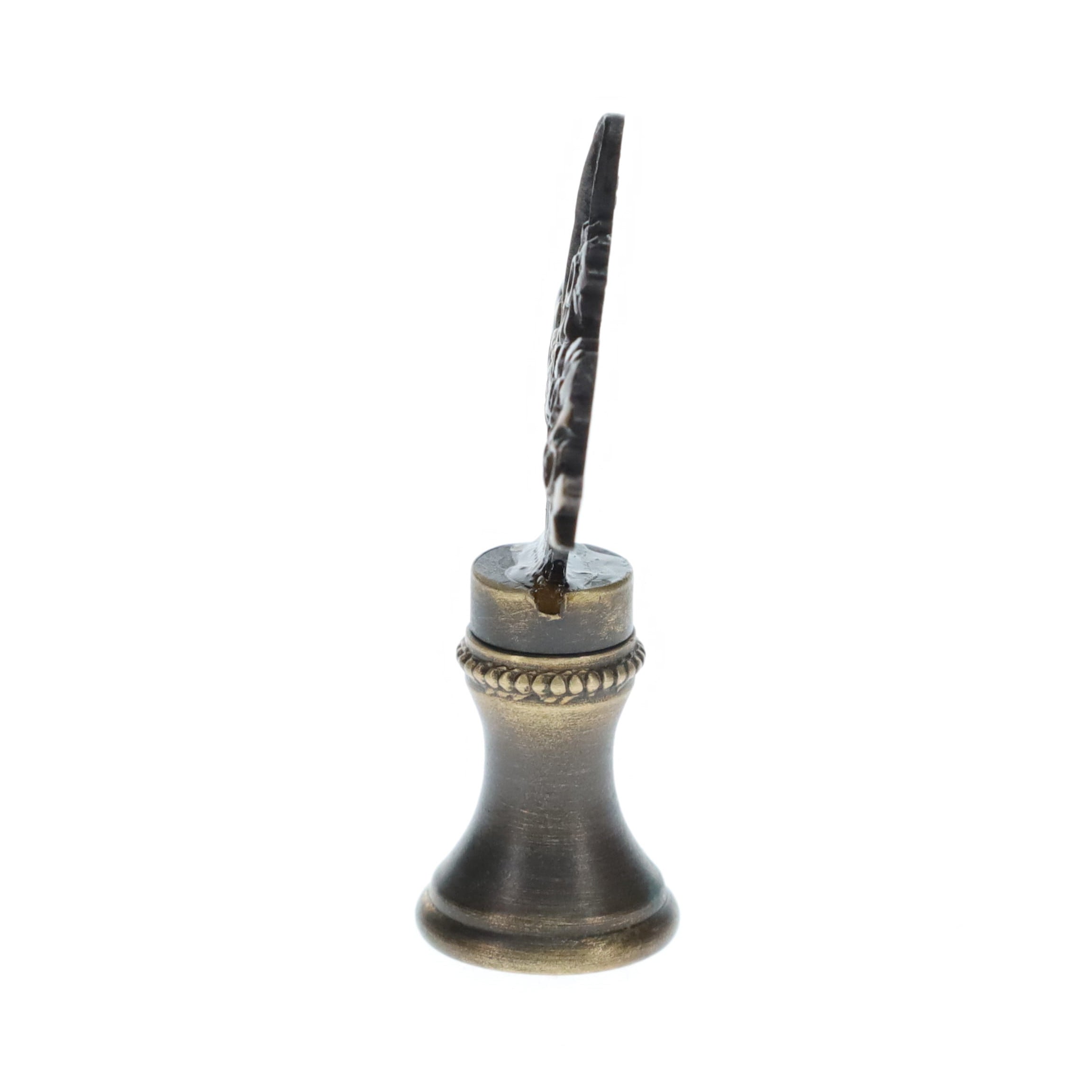 2" Tall Brass Finial, Flower Basket, Bronze Finish, 1/4-27F Tap (15183BR)