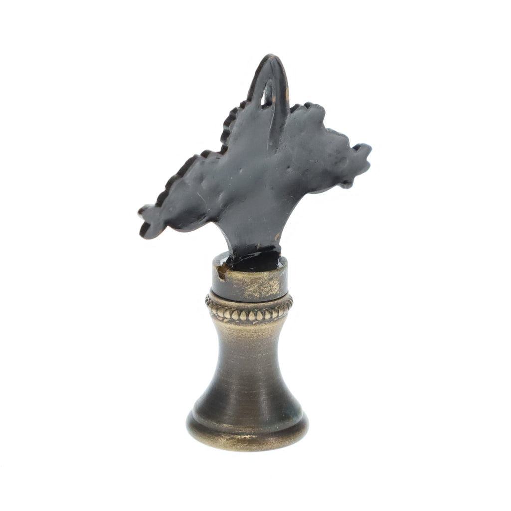 2" Tall Brass Finial, Flower Basket, Bronze Finish, 1/4-27F Tap (15183BR)