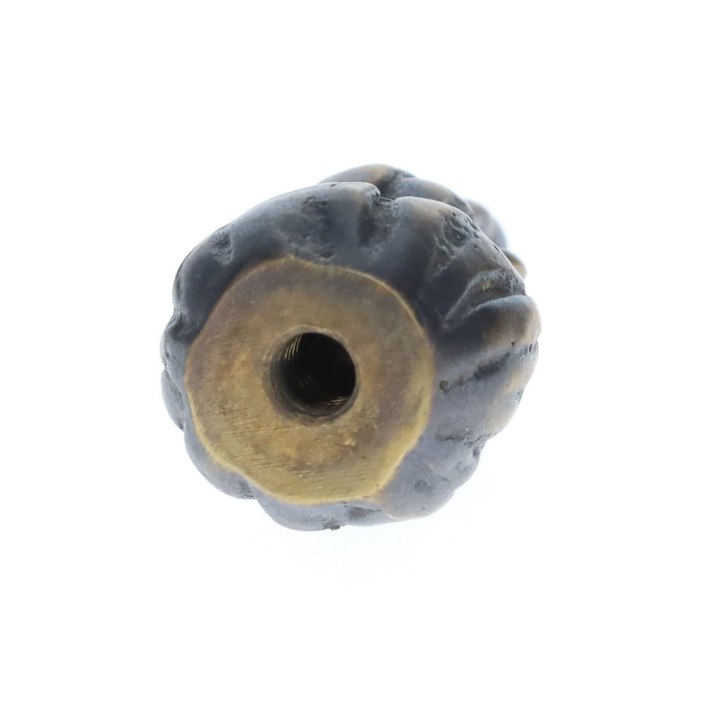2-1/8" Tall Brass Finial, Bronze Flame, 1/4-27F Tap (15184)
