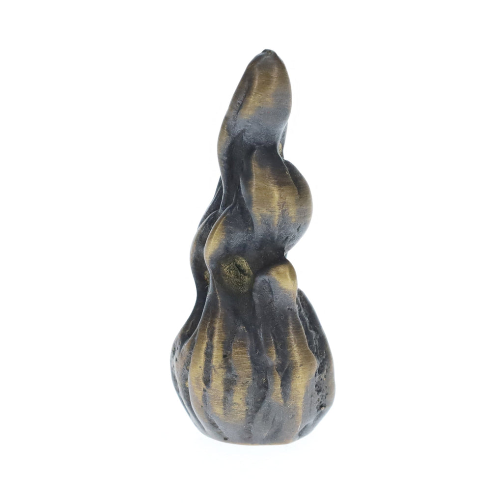 2-1/8" Tall Brass Finial, Bronze Flame, 1/4-27F Tap (15184)