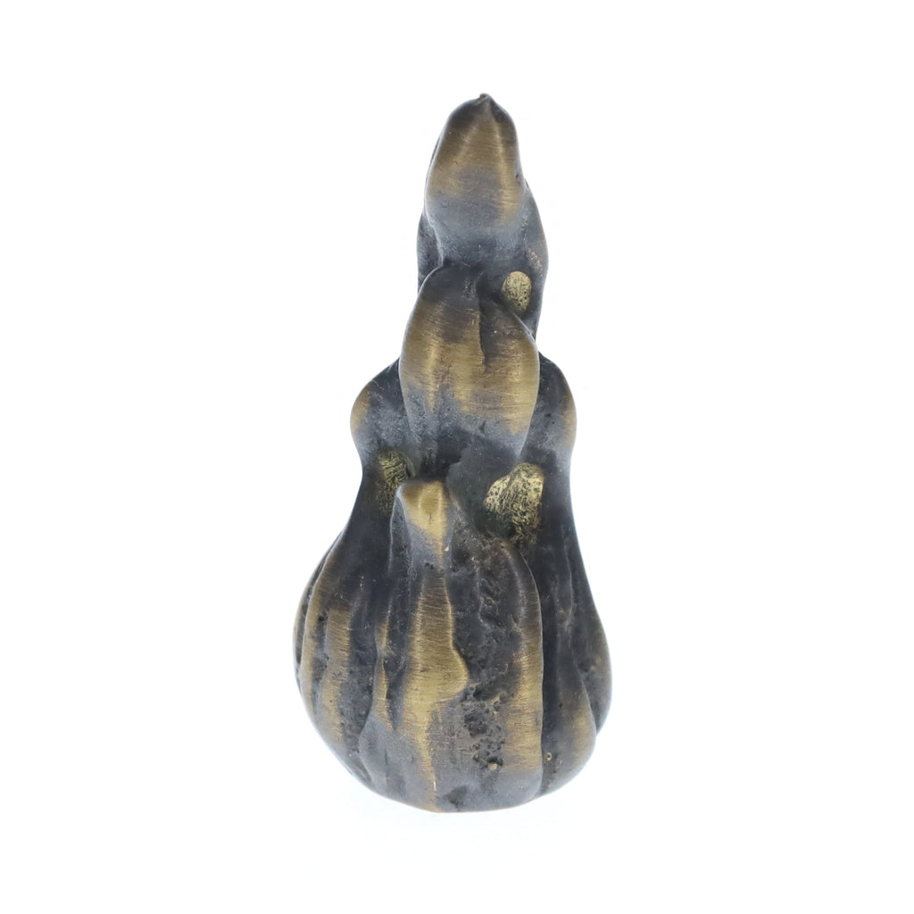 2-1/8" Tall Brass Finial, Bronze Flame, 1/4-27F Tap (15184)